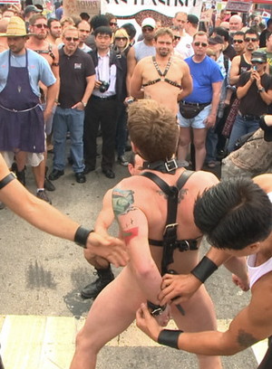 Naked and humiliated in front of of people