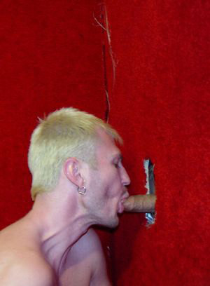 blonde blowjob glory hole luke cross pornstar 